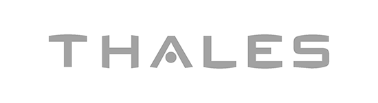 THALES Logo in Grau als Referenz für sme